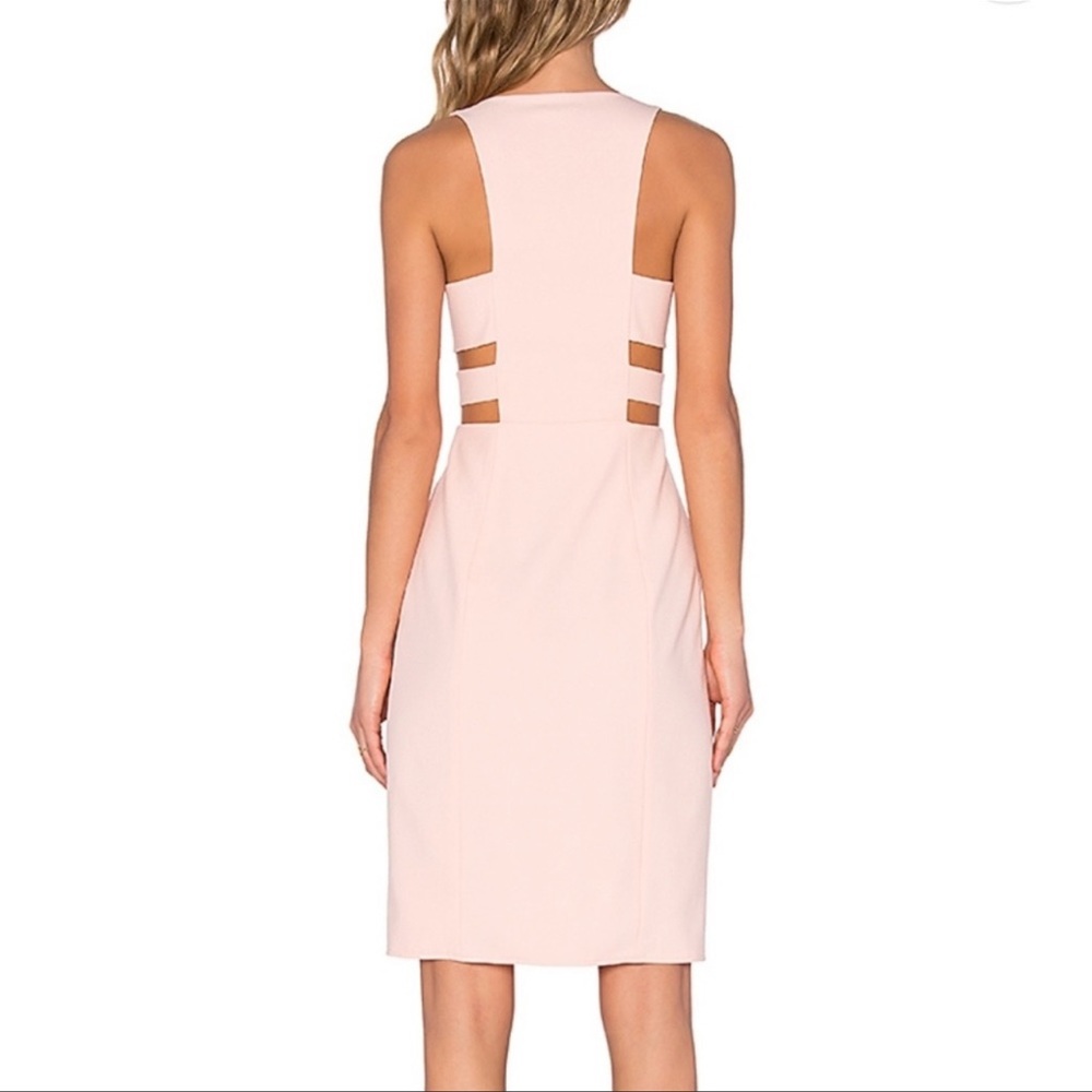 NBD Pink Cut Out Waist Plunge V-Neck Party Cocktail Dress Size Small - Picture 2 of 7